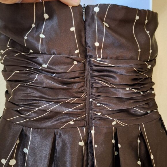 Vintage Jessica Howard Brown Halter Dress Babydoll Coquette Y2K Sz 8 - Picture 3 of 13